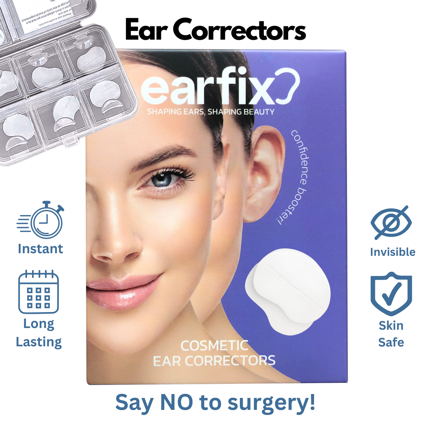 EarFix Ear Corrector – 8-Pack Ear Stickers to Hold Back The Ear – Ear Corrector for Adults and Kids Above 3 Years of Age – Waterproof Ear Stickers for Prominent Ears, Protruding Ears