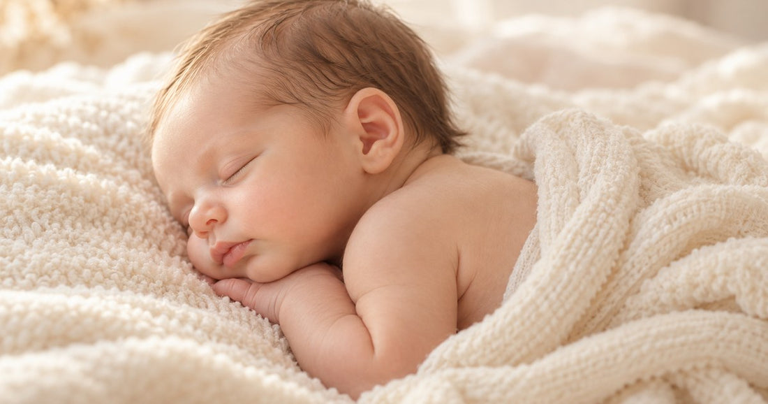 Sleeping newborn with ear visible, a guide to baby ears that stick out
