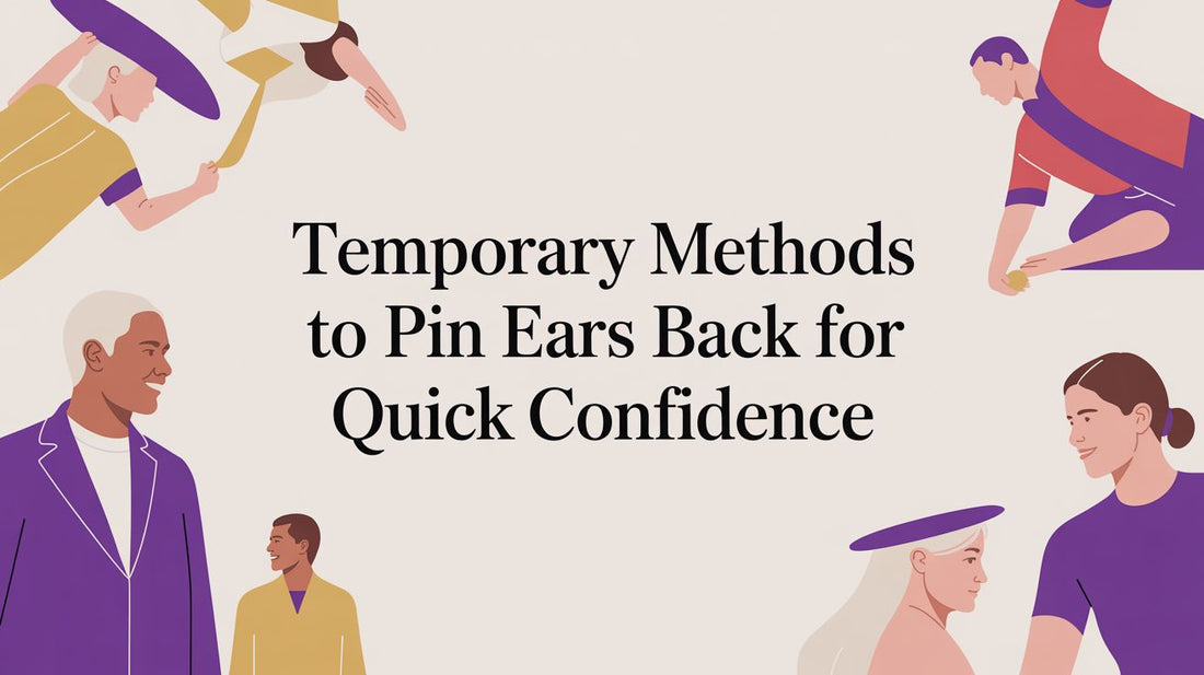 Temporary methods to pin ears back for quick confidence