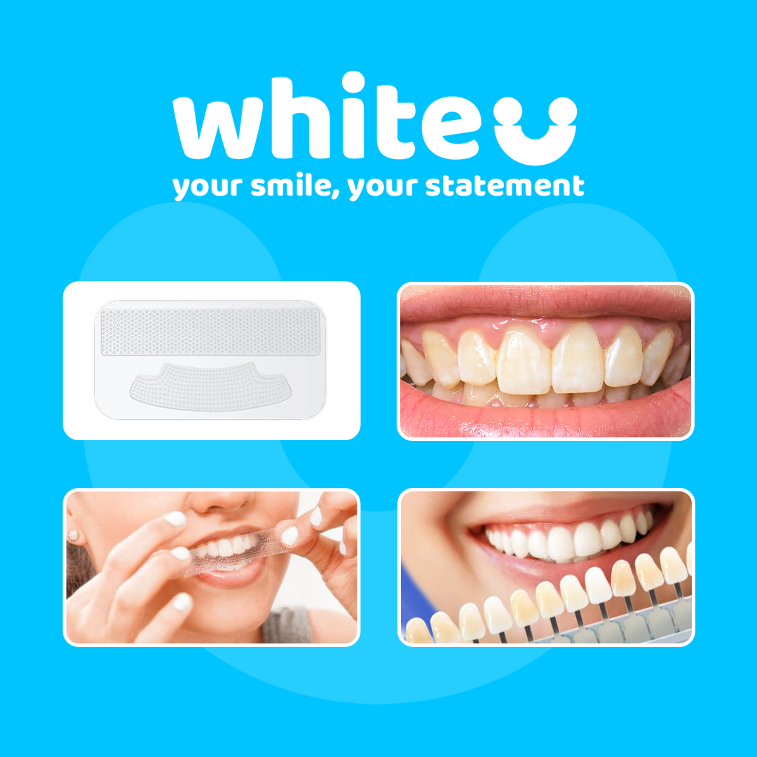 WhiteU teeth whitening strips easy application process