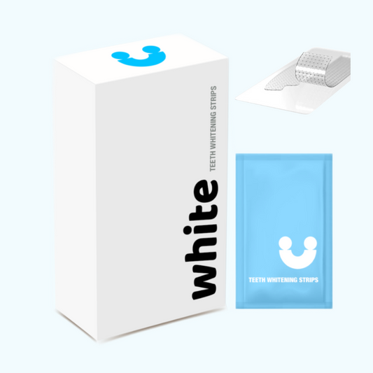 WhiteU teeth whitening strips 14-pack product packaging